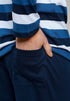 Ceceba Men’s Long Sleeve Cotton Blend Pajama Set – Blue Striped Nightwear